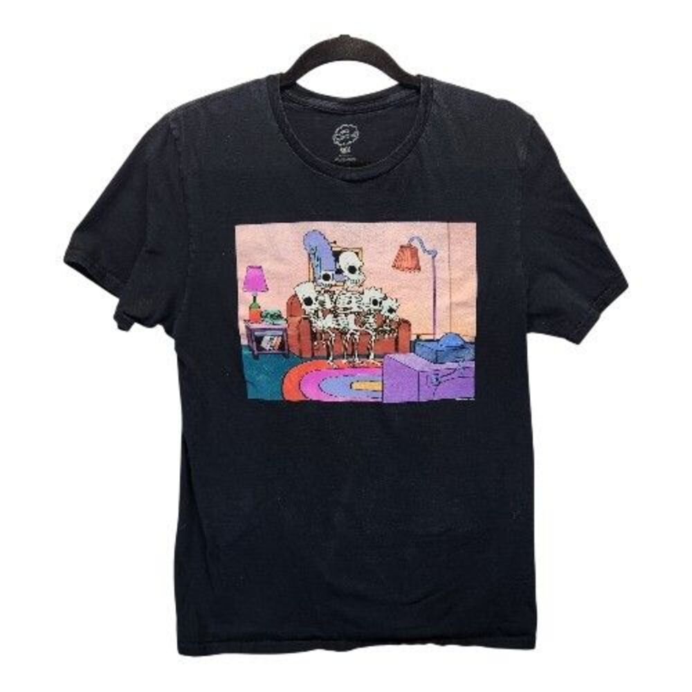 The Simpsons Tree House of Horror Shirt Couch Skeletons Living Room MEDIUM